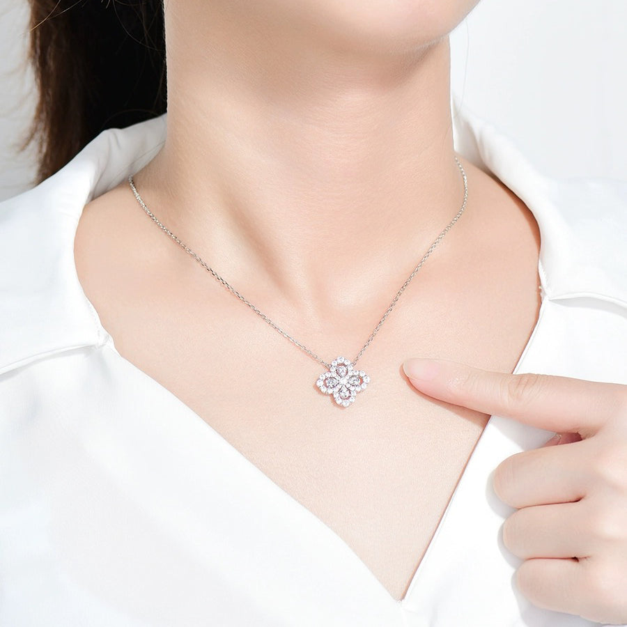 [Aetheris]LOOP NECKLACE FULL MOTIF DIAMOND 16MM MULTIPLE COLORS