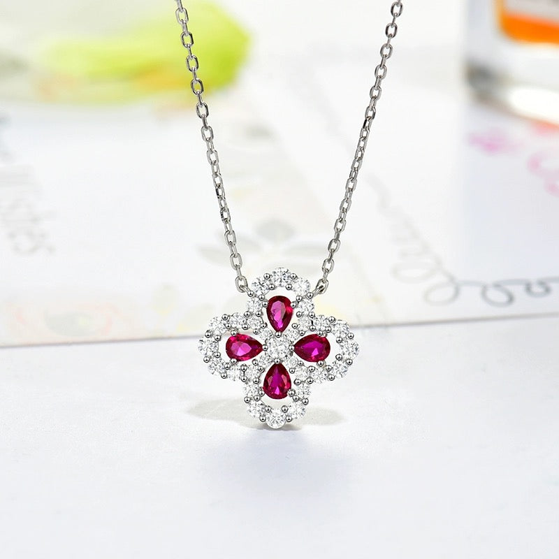 [Aetheris]LOOP NECKLACE FULL MOTIF DIAMOND 16MM MULTIPLE COLORS