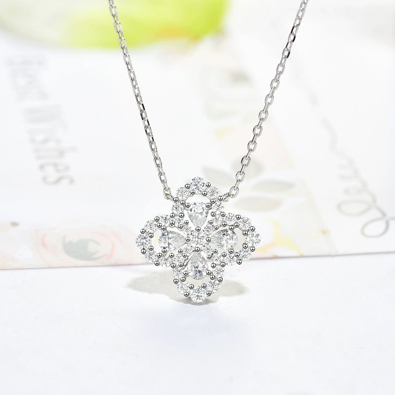 [Aetheris]LOOP NECKLACE FULL MOTIF DIAMOND 16MM MULTIPLE COLORS