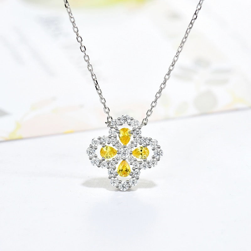 [Aetheris]LOOP NECKLACE FULL MOTIF DIAMOND 16MM MULTIPLE COLORS