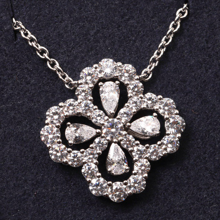 [Aetheris]LOOP NECKLACE FULL MOTIF DIAMOND 16MM MULTIPLE COLORS