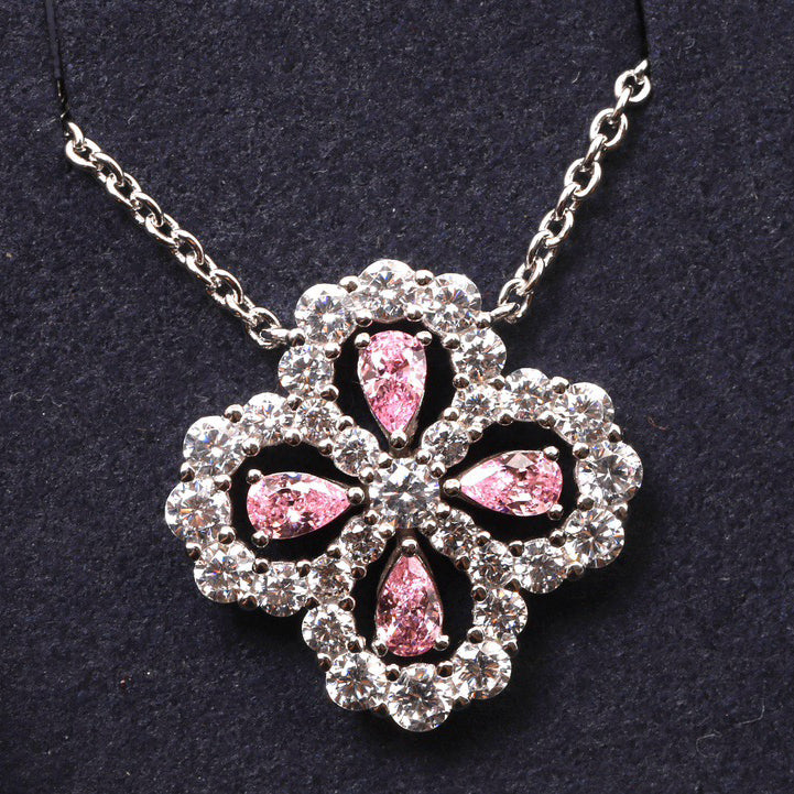 [Aetheris]LOOP NECKLACE FULL MOTIF DIAMOND 16MM MULTIPLE COLORS