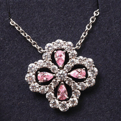 [Aetheris]LOOP NECKLACE FULL MOTIF DIAMOND 16MM MULTIPLE COLORS