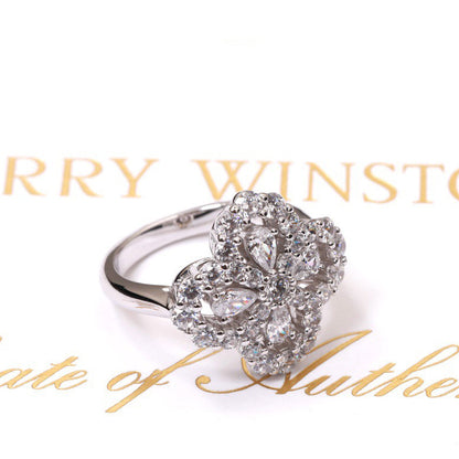 [Aetheris]LOOP RING FULL MOTIF DIAMOND 16MM SILVE