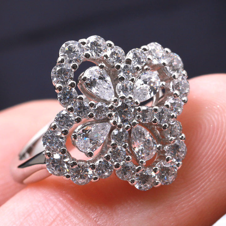 [Aetheris]LOOP RING FULL MOTIF DIAMOND 16MM SILVE