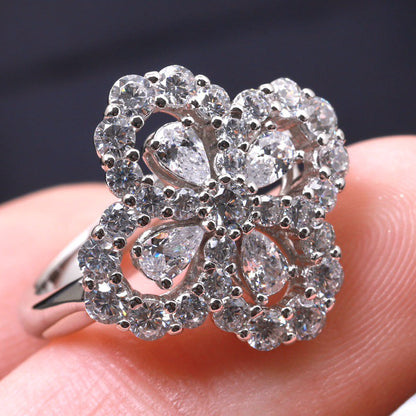[Aetheris]LOOP RING FULL MOTIF DIAMOND 16MM SILVE