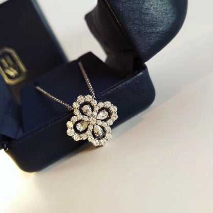 [Aetheris]LOOP NECKLACE FULL MOTIF DIAMOND 16MM MULTIPLE COLORS
