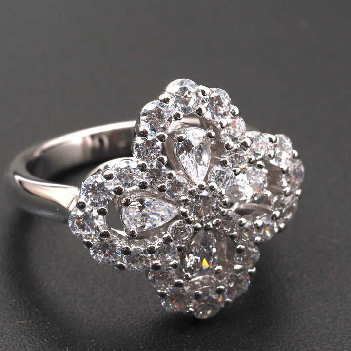 [Aetheris]LOOP RING FULL MOTIF DIAMOND 16MM SILVE