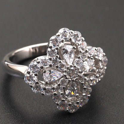 [Aetheris]LOOP RING FULL MOTIF DIAMOND 16MM SILVE