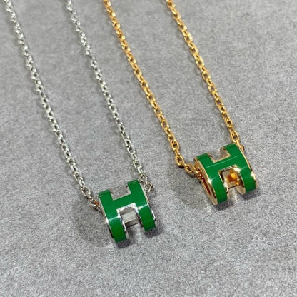[Aetheris]POP H GRÜNE HALSKEKETTE SILBER UND GOLD