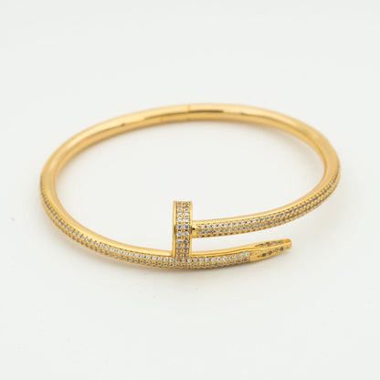 [Aetheris]JUSTE UN CLOU 3.5MM FULL PAVÉ NAIL BANGLE
