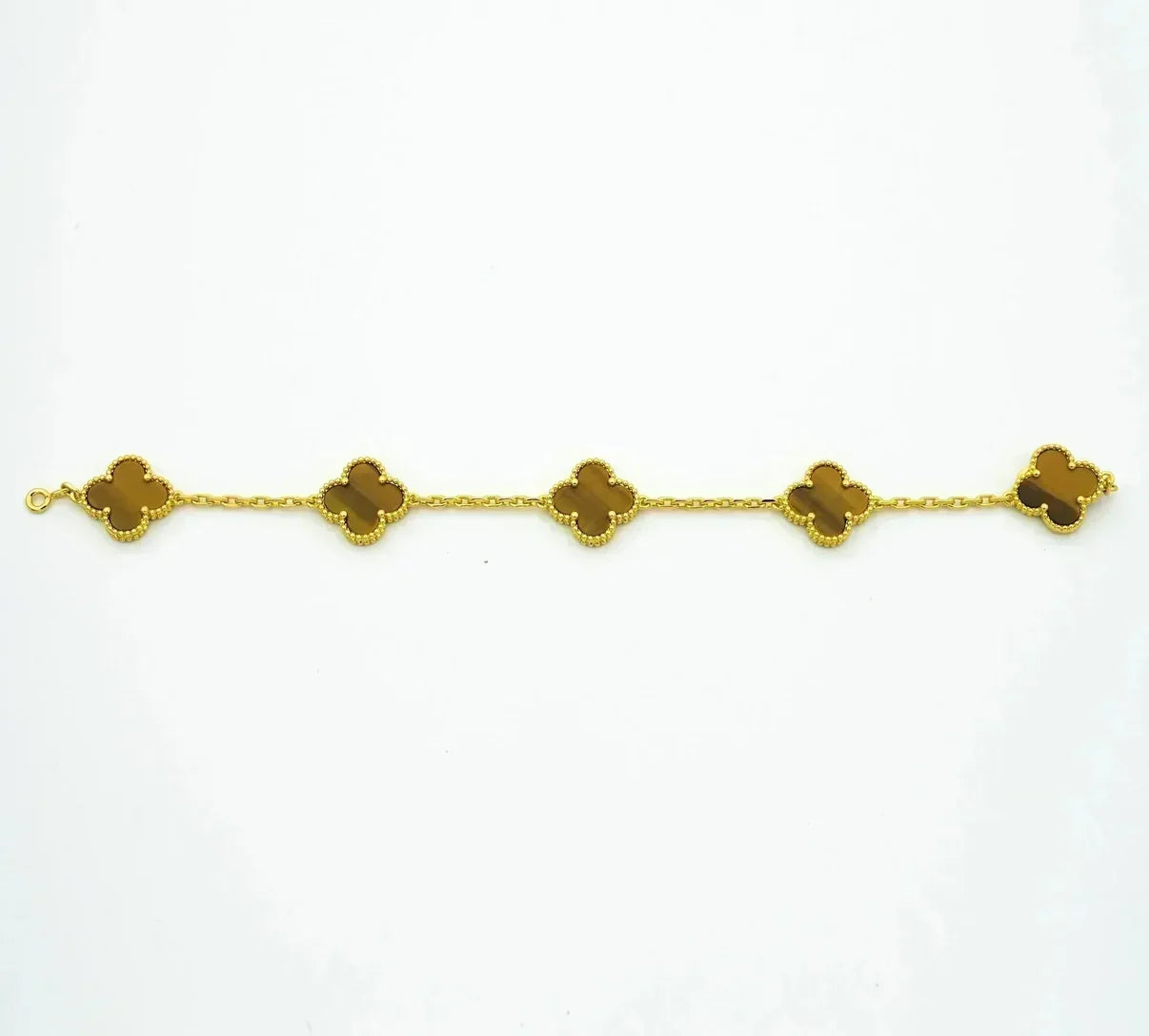 [Aetheris]LUCKY CLOVER 5-MOTIV-ARMBAND - TIGERAUGE-KOLLEKTION