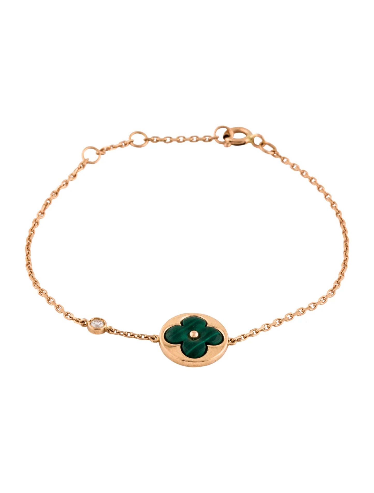 [Aetheris]SUN MALACHITE 1 DIAMOND ROSE GOLD BRACELET