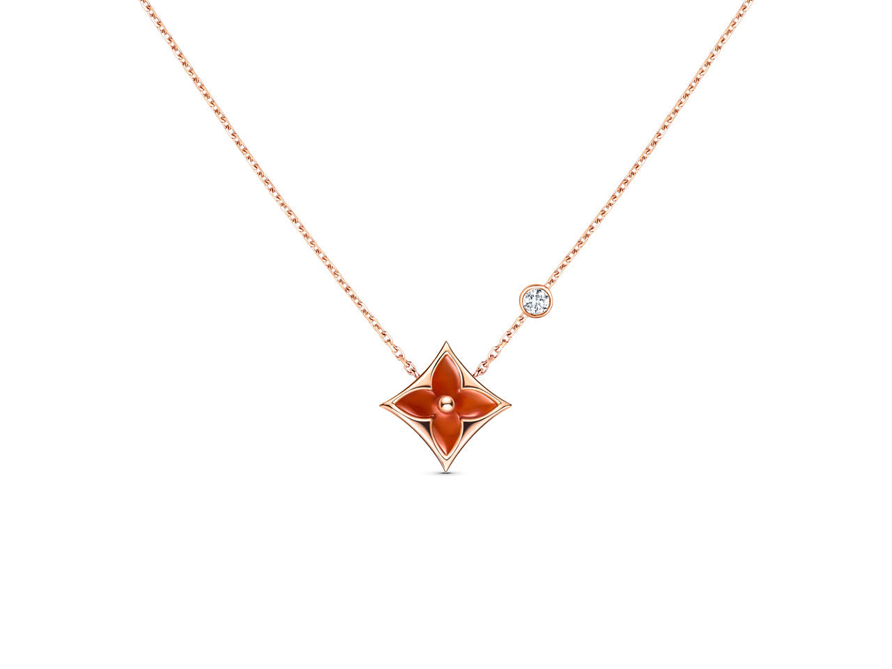 [Aetheris]STAR NECKLACE ROSE GOLD 1 DIAMOND