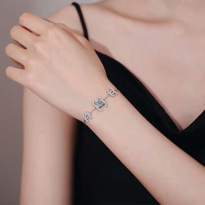 [Aetheris]KLASSISCHES VERZAHNTES MOISSANIT-ARMBAND