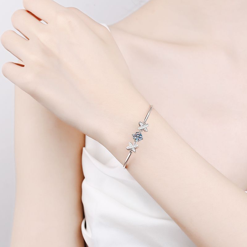 [Aetheris]ELEGANTES MOISSANIT-ARMREIF MIT SCHLEIFE