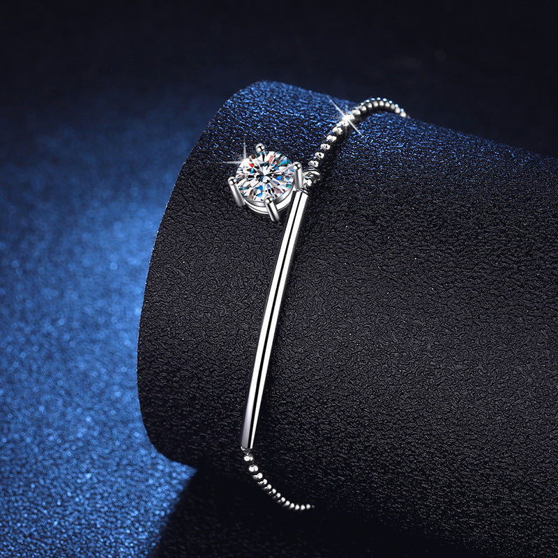 [Aetheris] ELEGANTES HALBMOND-MOISSANIT-ARMBAND