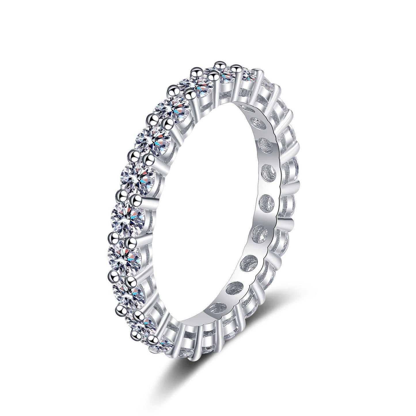 [Aetheris] LUXURIÖSER 2.2 KARAT MOISSANIT VOLL-ETERNITY-RING