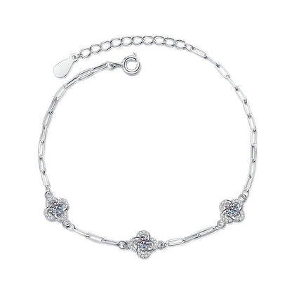 [Aetheris]TRIPLE-CLOVER MOISSANITE ARMBAND