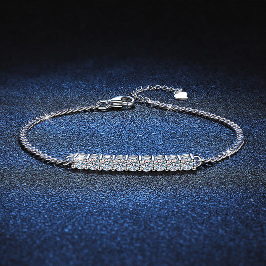 [Aetheris] LÄCHELNDES GEBOGENES MOISSANIT-ARMBAND