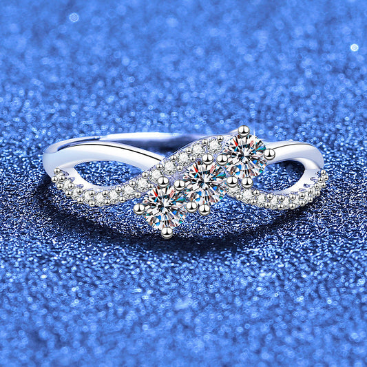 [Aetheris]INTERTWINING LOVE MOISSANITE RING