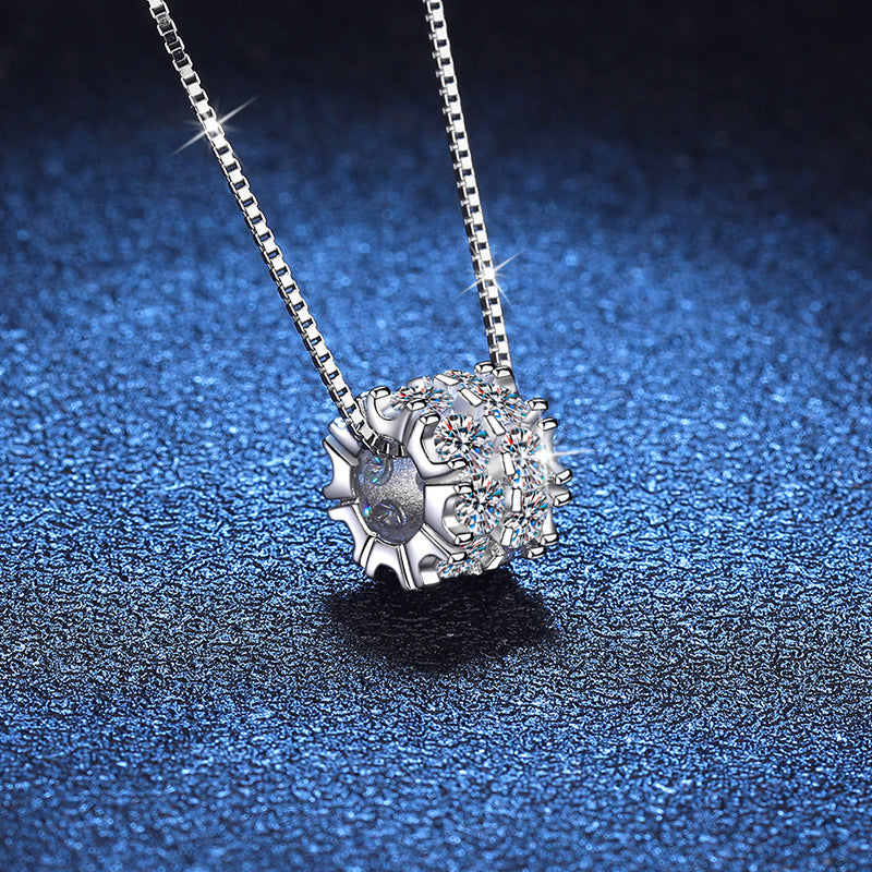 [Aetheris]ELEGANTES MOISSANIT-COLLIER MIT SCHMALER TAILLE