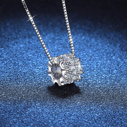 [Aetheris]ELEGANTES MOISSANIT-COLLIER MIT SCHMALER TAILLE