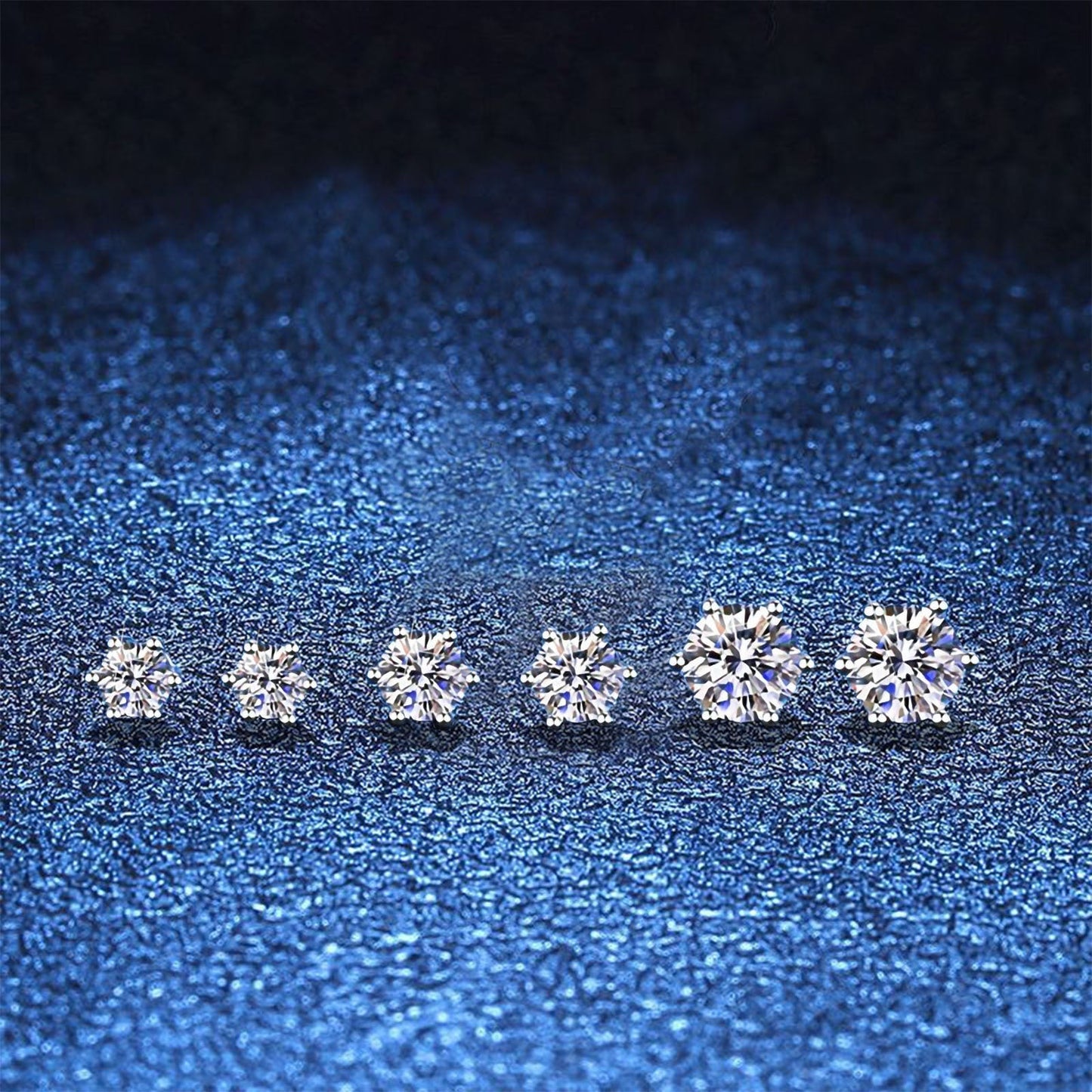 [Aetheris]SIX-PRONG MOISSANITE EARRINGS