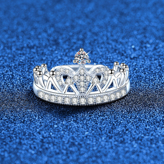 [Aetheris]DREAMY CROWN MOISSANITE RING - 1.2CT ELEGANT PRINCESS STYLE