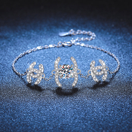[Aetheris]CLASSIC INTERLOCKING MOISSANITE BRACELET