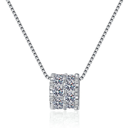 [Aetheris]ELEGANTES MOISSANIT-COLLIER MIT SCHMALER TAILLE