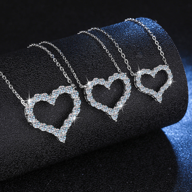[Aetheris]ROMANTIC HEART MOISSANITE PENDANT NECKLACE