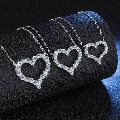 [Aetheris]ROMANTIC HEART MOISSANITE PENDANT NECKLACE