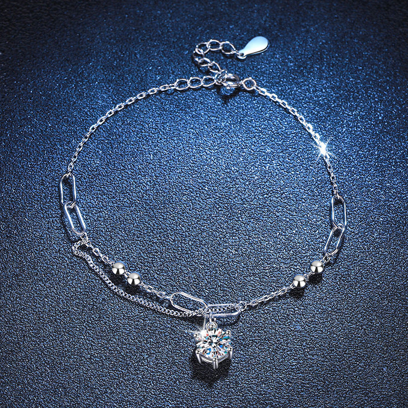 [Aetheris]KLASSISCHES SOLITÄR-MOISSANIT-ARMBAND
