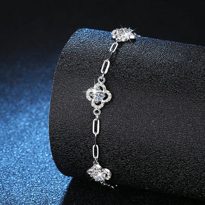[Aetheris]TRIPLE-CLOVER MOISSANITE ARMBAND