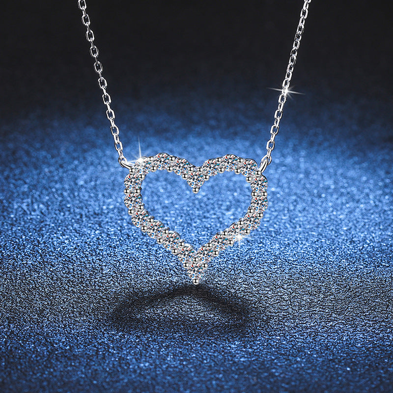 [Aetheris]ROMANTIC HEART MOISSANITE PENDANT NECKLACE