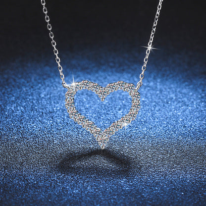 [Aetheris]ROMANTIC HEART MOISSANITE PENDANT NECKLACE