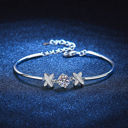 [Aetheris]ELEGANTES MOISSANIT-ARMREIF MIT SCHLEIFE
