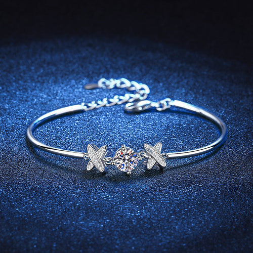 [Aetheris]ELEGANTES MOISSANIT-ARMREIF MIT SCHLEIFE