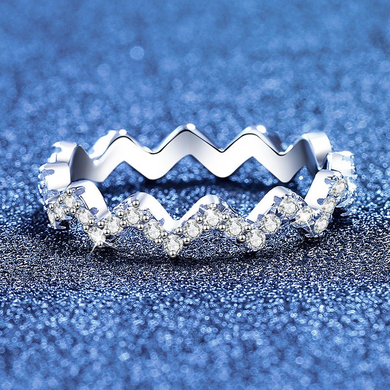 [Aetheris]SCHICKER GEWELLTER MOISSANIT-EWIGKEITSRING