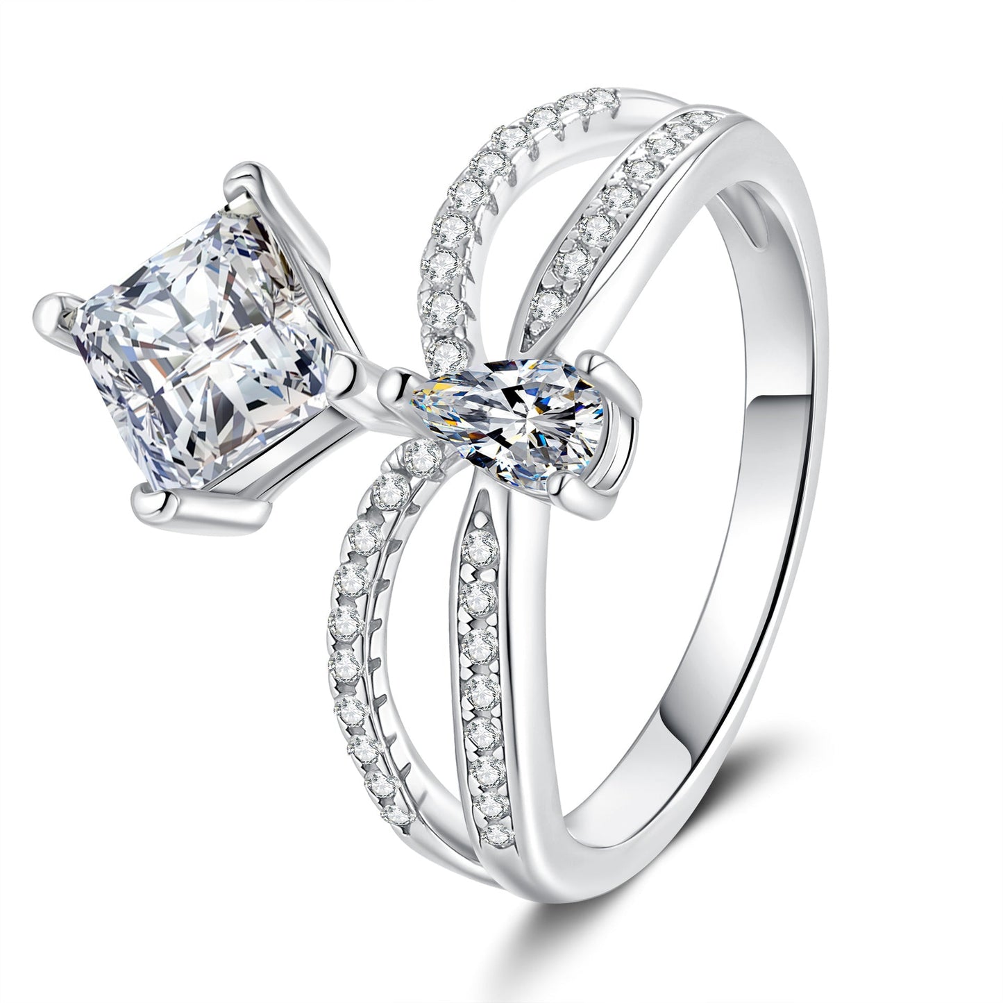 [Aetheris]ELEGANTER DOPPELT VERDREHTER MOISSANITRING