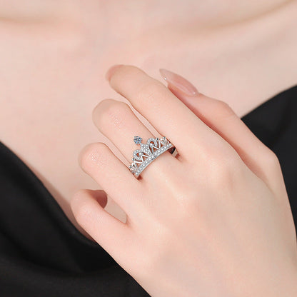 [Aetheris]DREAMY CROWN MOISSANITE RING - 1.2CT ELEGANT PRINCESS STYLE