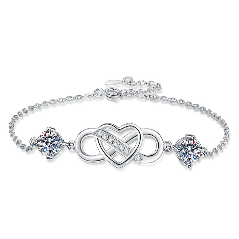 [Aetheris] DOPPELSTEIN-„LOVE LINK“ MOISSANIT-ARMBAND
