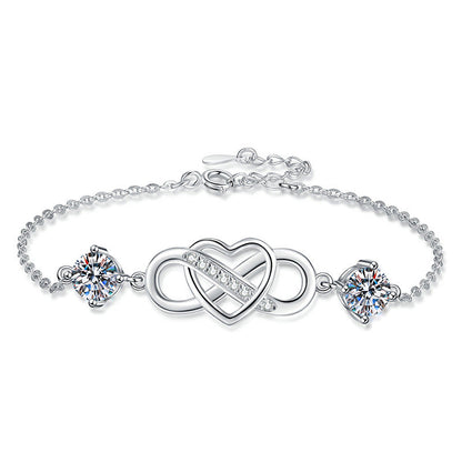 [Aetheris] DOPPELSTEIN-„LOVE LINK“ MOISSANIT-ARMBAND