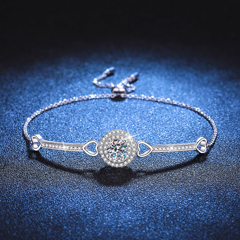 [Aetheris] HERZ- & KREIS-MOISSANIT-ARMBAND
