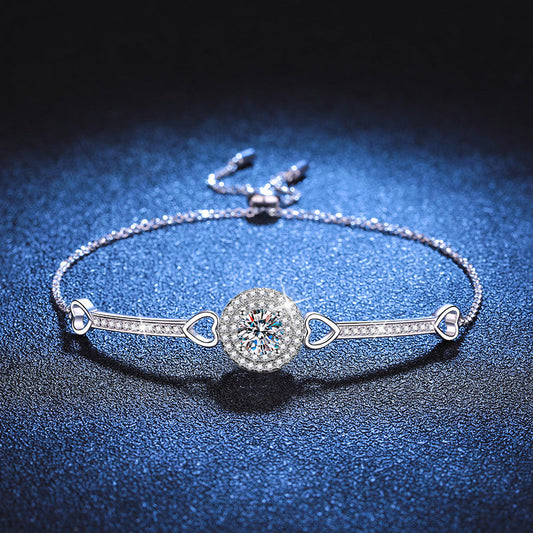 [Aetheris] HERZ- & KREIS-MOISSANIT-ARMBAND