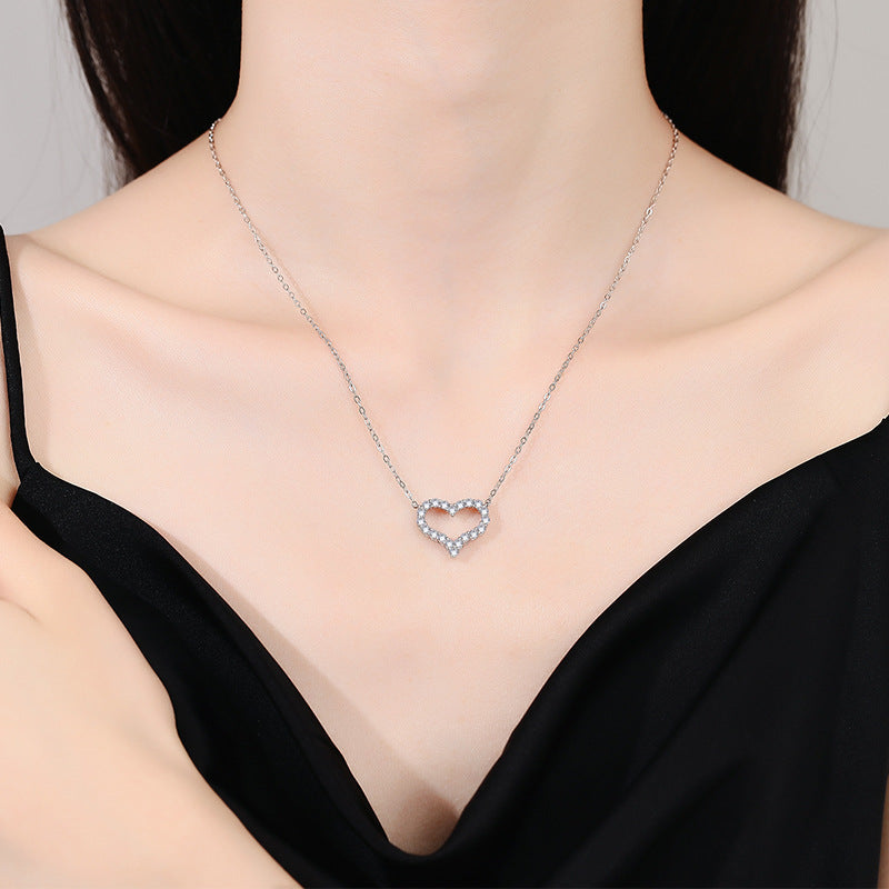 [Aetheris]ROMANTIC HEART MOISSANITE PENDANT NECKLACE