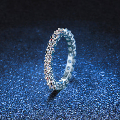 [Aetheris] LUXURIÖSER 2.2 KARAT MOISSANIT VOLL-ETERNITY-RING