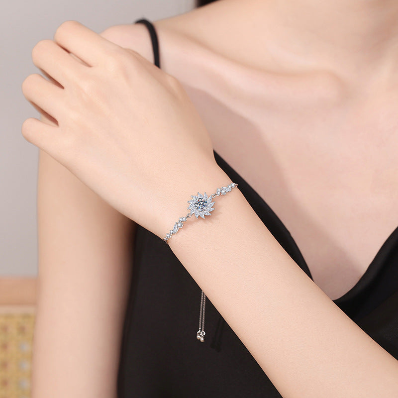 [Aetheris]RADIANT SUNFLOWER MOISSANITE BRACELET