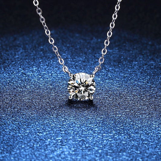 [Aetheris]CLASSIC FOUR-PRONG SOLITAIRE MOISSANITE NECKLACE
